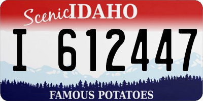 ID license plate I612447