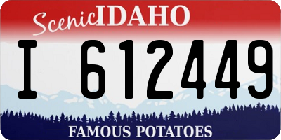 ID license plate I612449