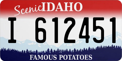 ID license plate I612451