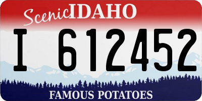ID license plate I612452