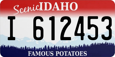 ID license plate I612453