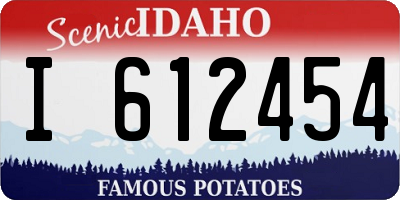 ID license plate I612454