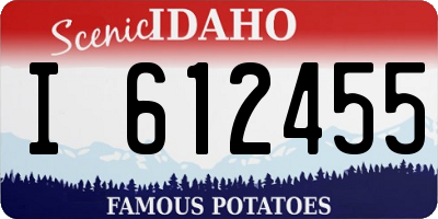 ID license plate I612455