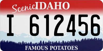 ID license plate I612456