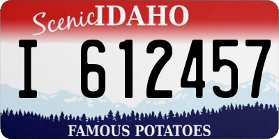 ID license plate I612457