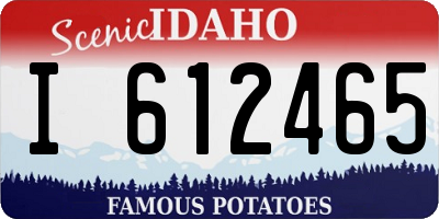 ID license plate I612465