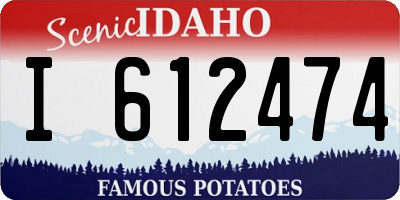 ID license plate I612474