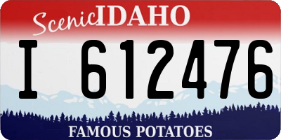 ID license plate I612476