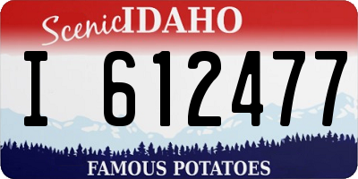 ID license plate I612477