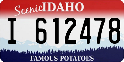 ID license plate I612478