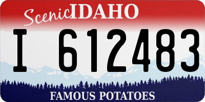 ID license plate I612483