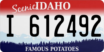 ID license plate I612492