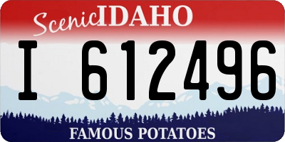 ID license plate I612496