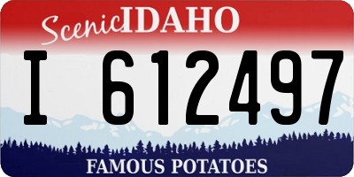 ID license plate I612497