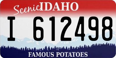 ID license plate I612498