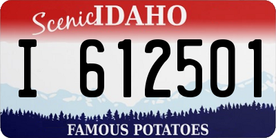 ID license plate I612501