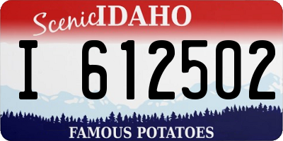 ID license plate I612502