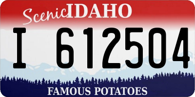 ID license plate I612504