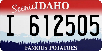 ID license plate I612505