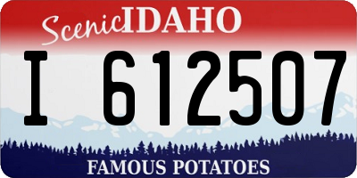 ID license plate I612507