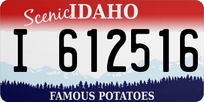 ID license plate I612516