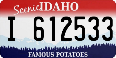ID license plate I612533
