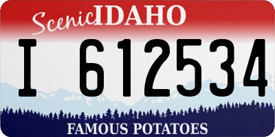ID license plate I612534