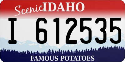 ID license plate I612535