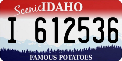 ID license plate I612536