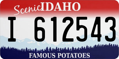 ID license plate I612543