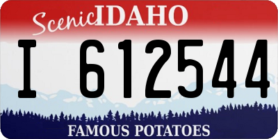 ID license plate I612544