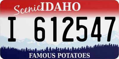 ID license plate I612547