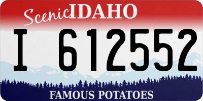 ID license plate I612552