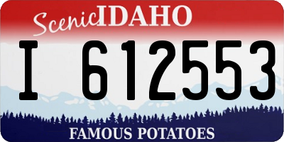 ID license plate I612553