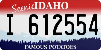 ID license plate I612554