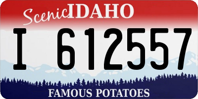 ID license plate I612557
