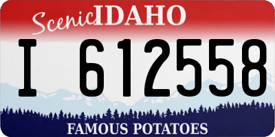 ID license plate I612558