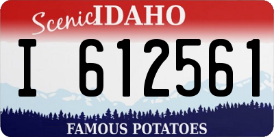 ID license plate I612561