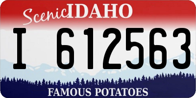 ID license plate I612563