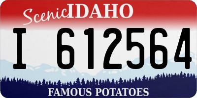 ID license plate I612564