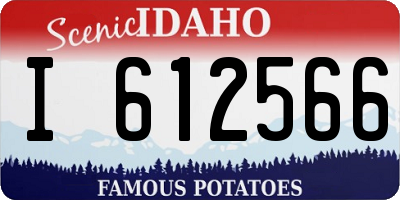 ID license plate I612566