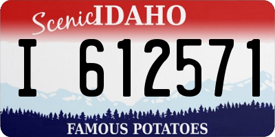 ID license plate I612571