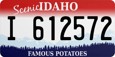 ID license plate I612572