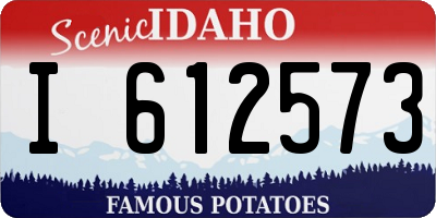 ID license plate I612573