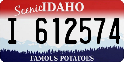 ID license plate I612574