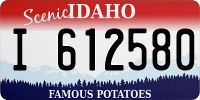 ID license plate I612580