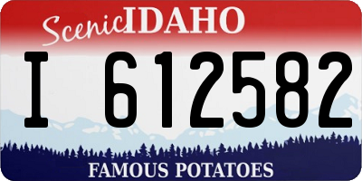 ID license plate I612582