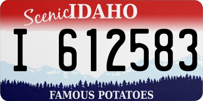 ID license plate I612583