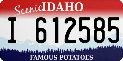 ID license plate I612585