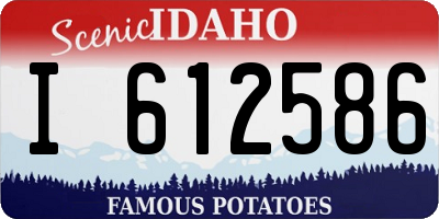 ID license plate I612586